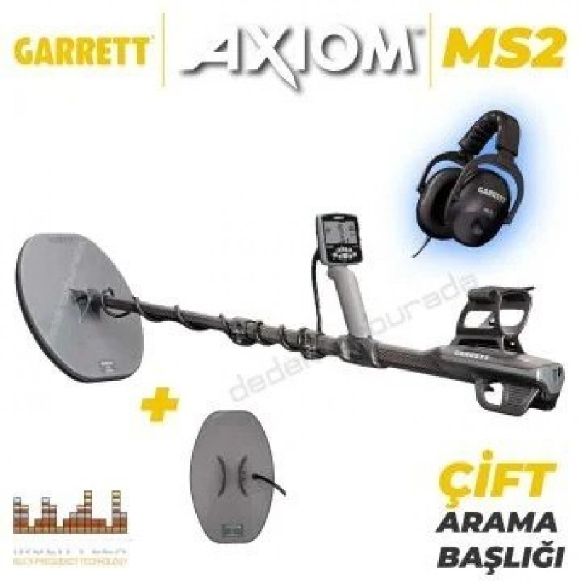 Garrett Axiom Altın Dedektörü (13x11'' DD veya Mono Başlıkla)